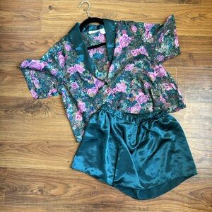 Vintage Gold Label VS Satin Rose Sleep Set Size S